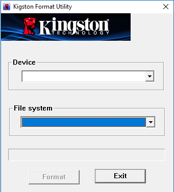 Скриншот к Kingston Format Utility